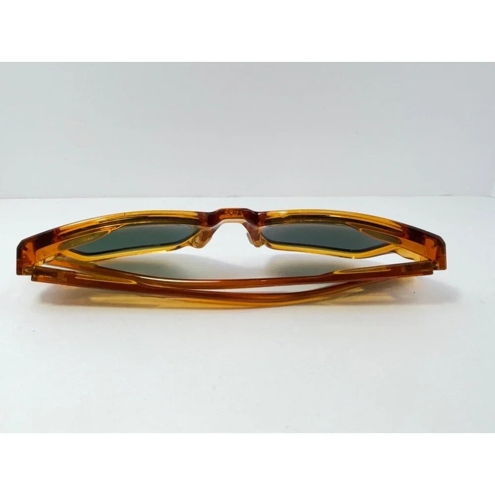 RŌKA Lockhart E7538 0451 Sunglasses Women's Amber Square Polarized Green Lenses